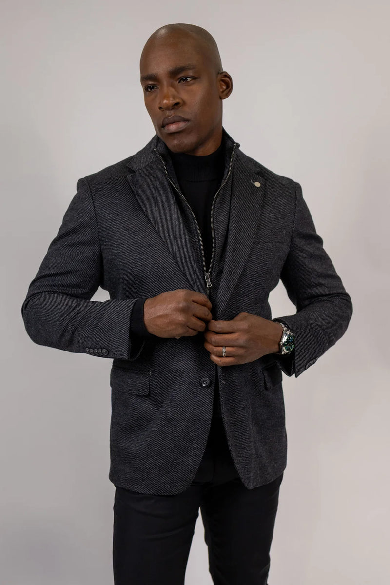 7 Downie Terry Navy Denim Knit Sport Coat | Lansky Bros.