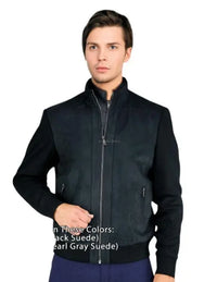 Gavin Black Suede Jacket ENZO