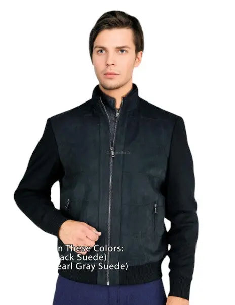 Gavin Black Suede Jacket ENZO