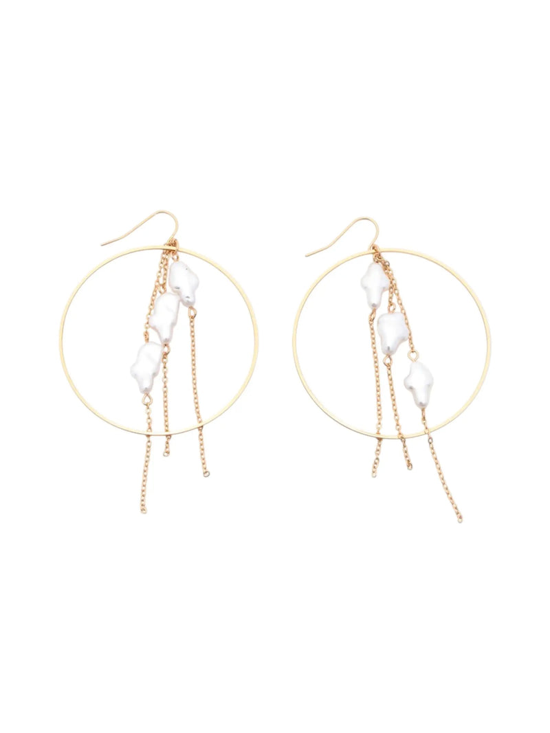 Jada Gold Hammered Hoops Leslie Curtis