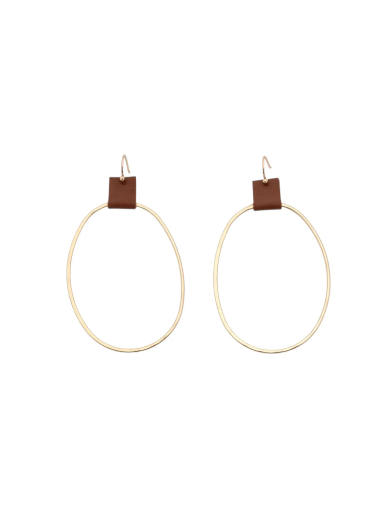 Claire Gold Distressed Hoops Leslie Curtis
