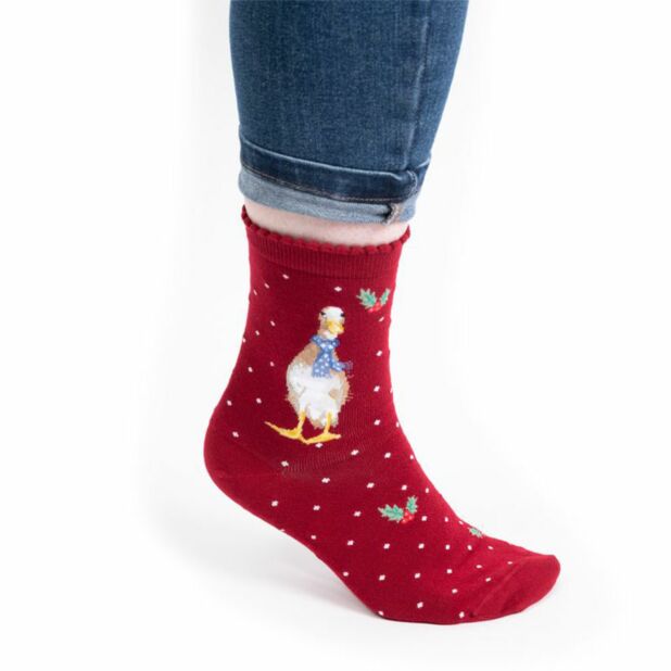 Women's 'Christmas Scarves' Bamboo Socks