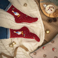 Women's 'Christmas Scarves' Bamboo Socks