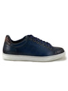 Russo Calfskin & Crocodile Sneakers Navy