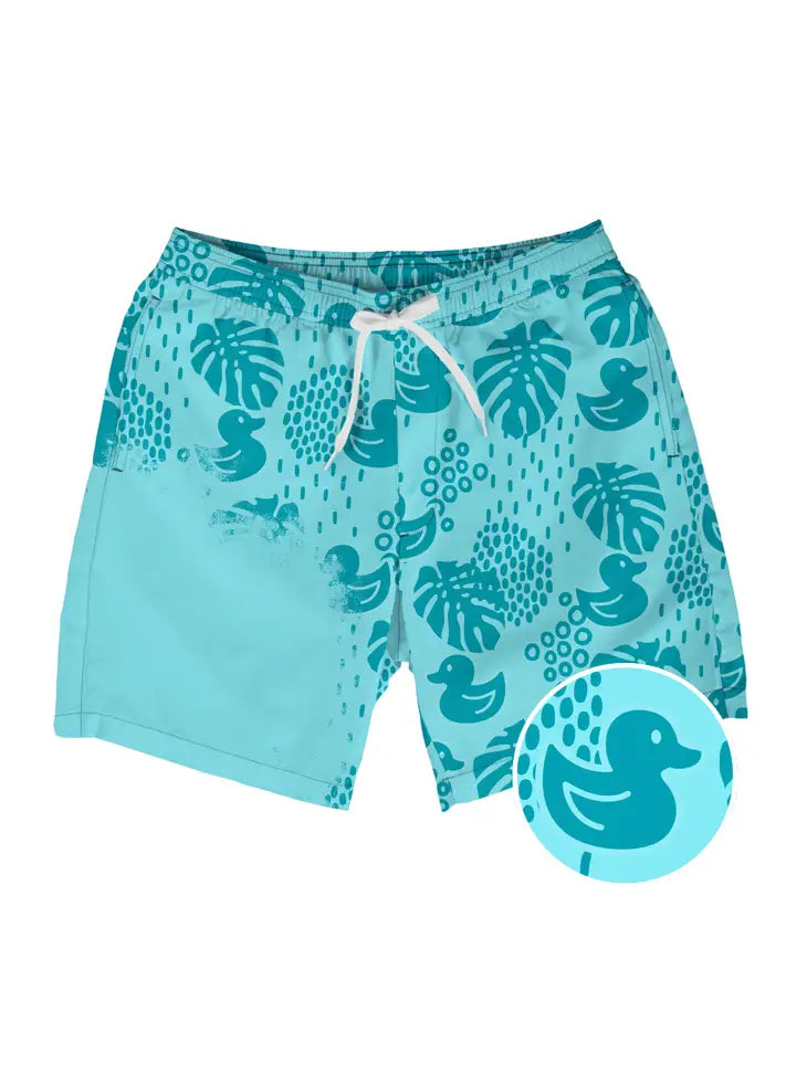 Duck Duck Gone Color Changing Swim Trunks