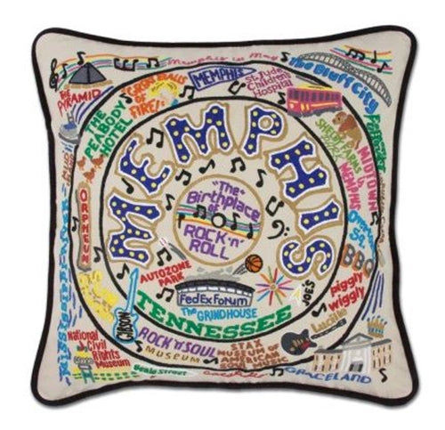 Memphis Hand-Embroidered Pillow