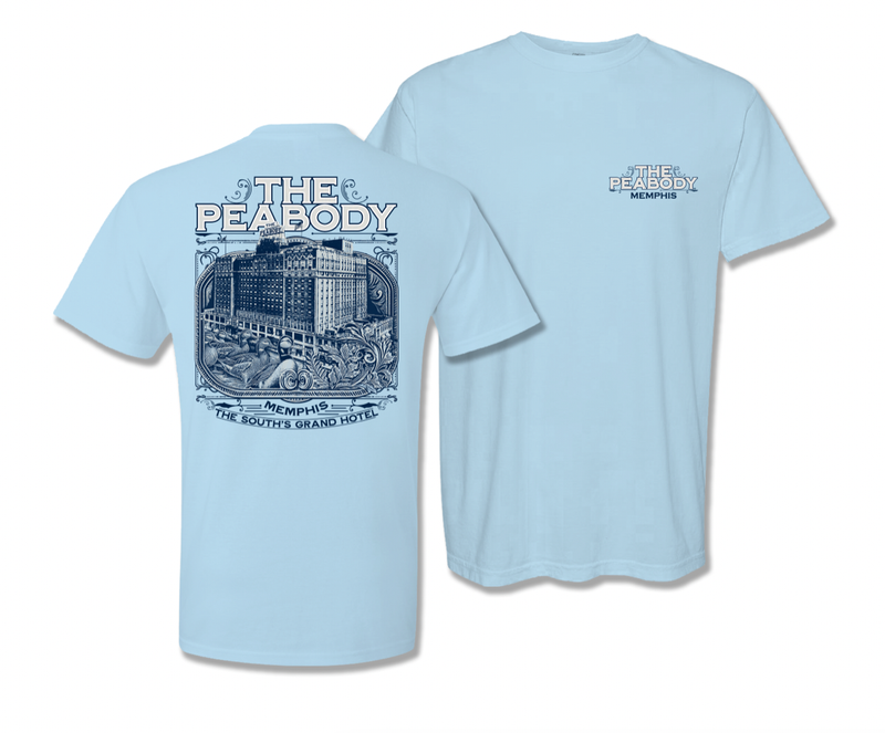 The Peabody Hotel Tee- Light Blue