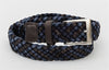 Leather Cloth Braid Belt w/ Brushed Nickel Buckle