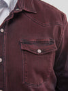 Roper Western Snap Shirt/Shacket - Bordeau