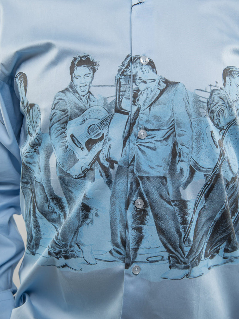 Blue Elvis Sport Shirt