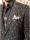 Royal Studio Music Note Sport Coat- Black