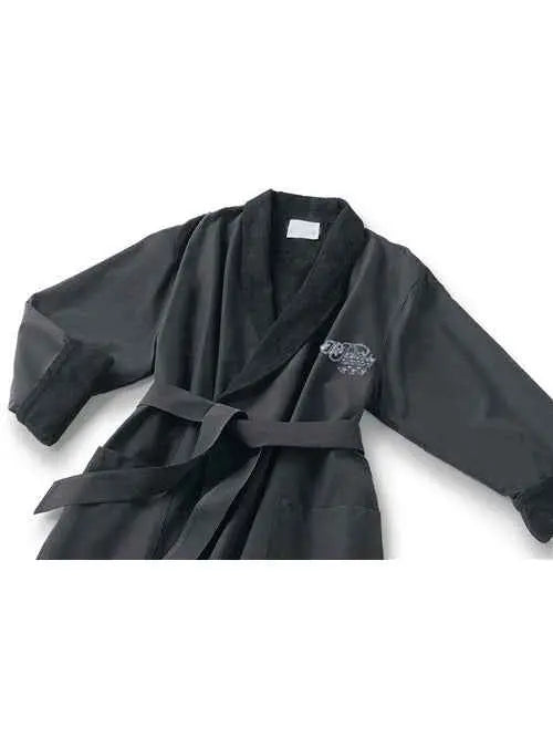Microfiber Peabody Robe- Black